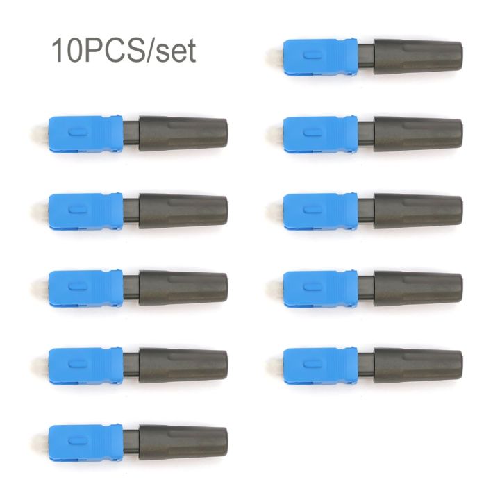 pack-of-10-quick-connectors-pragmatic-low-signal-reduction-fiber-optic-cable-portable-safe-dust-proof-for-network