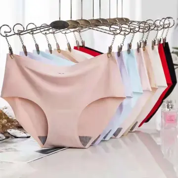 AEE Cotton Silk Seamless Mid Waist With Ribbon Underwear Panty For Women