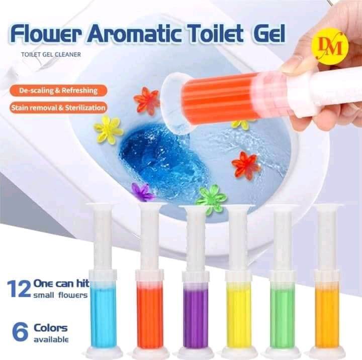 No1.go Gel Toilet Bowl Cleaner Flower Stamp Toilet Deodorizing Gel
