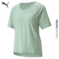 PUMA TRAINING - เสื้อยืดผู้หญิง Studio Tri Blend Relaxed Training สีเขียว - APP - 52109377