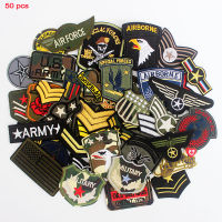 202150pcs a Lot Army Military Patches Airborne Badges Iron on for Cloth Uniform Sewing Embroidered Stickers DIY Appliques Mixed