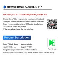 Carlinkit Wireless CarPlay Dongle for Android Navigation Player USB Smart LinkCarplay with Android Auto Mrrorlink