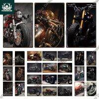 Retro Motorcycle Wall Art, Vintage Plaque,โปสเตอร์โลหะที่ไม่ซ้ำกันสำหรับโรงรถ,Man Cave, Pub, Bar, Club, Aesthetic และ Unique