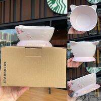 Starbuck ชามแมว473Ml Cherry Blossom ชามสัตว์เลี้ยงน่ารักข้าวสัตว์เลี้ยงชามสุนัขน้ำดื่มชามเซรามิก