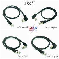 Cat6สายเคเบิลอีเทอร์เน็ต RJ45สายเคเบิลเครือข่าย UTP มุมฉากสายแพทช์สายเคเบิลแลน Cat6a 90องศาสำหรับเราเตอร์แลปท็อปที่กล่องทีวี3.3ฟุต