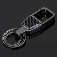 Carbon Fiber Car Rings Keychain waist buckle Keyrings For Volvo S40 S60 S70 S80 S90 V40 V50 V60 V90 XC60 XC70 Car Accessories