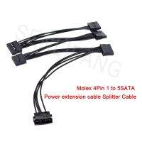 Well Tested Molex 4Pin 1 to 5 SATA power extension cable Splitter Cable for DIY PC Sever UL1007 18WAG