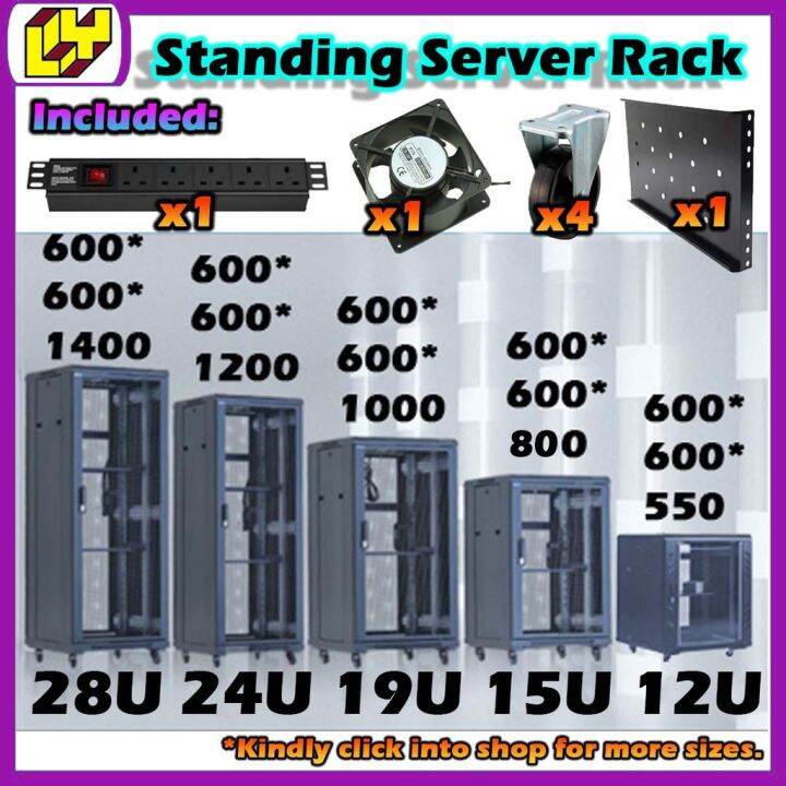 28U 600*600*1400 Standing Network Server Rack with Wheel Sound