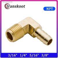 5pcs 129 3/16 quot; 1/4 quot; 5/16 quot; 3/8 quot; Brass Pipe Fitting 90 Degree Elbow Adapter Hose Barb Fitting with Male NPT Thread