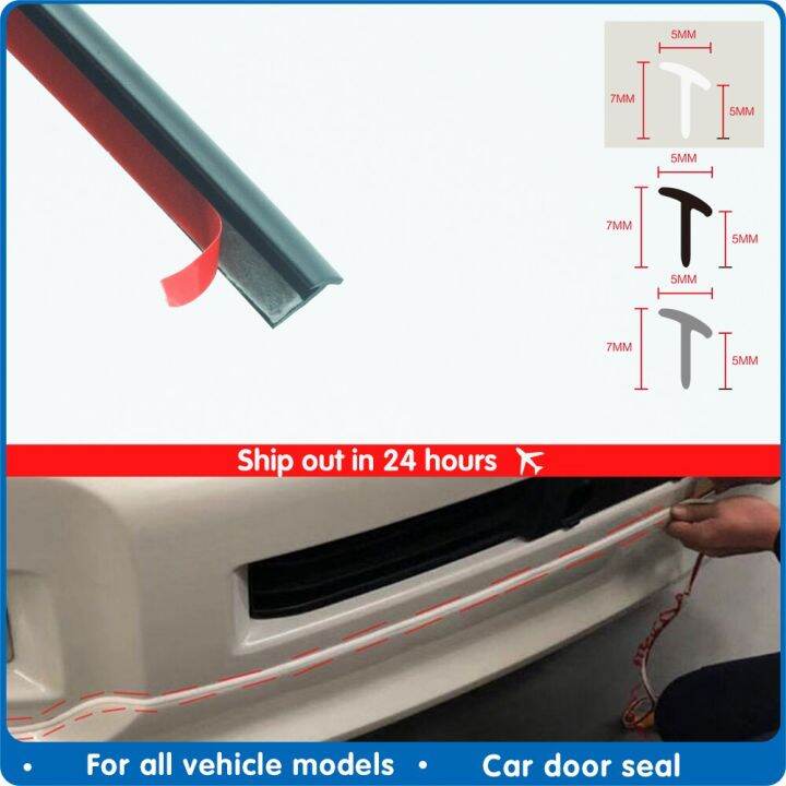 Car Door seal Rubber Sealing Strip Slanted T Type Front bumper Auto