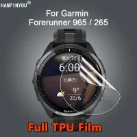 สำหรับ Garmin Forerunner 965 265สมาร์ทวอท์ชบางเฉียบแบบใสพิเศษซ่อมได้ TPU Hydrogel แบบนิ่มป้องกันจอฟิล์มไม่ได้กระจกเทมเปอร์