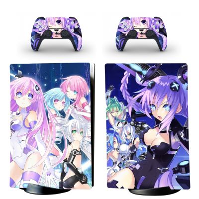 Neptunia Game PS5 Digital Skin Sticker for Playstation 5 Console amp; 2 Controllers Decal Vinyl Skins