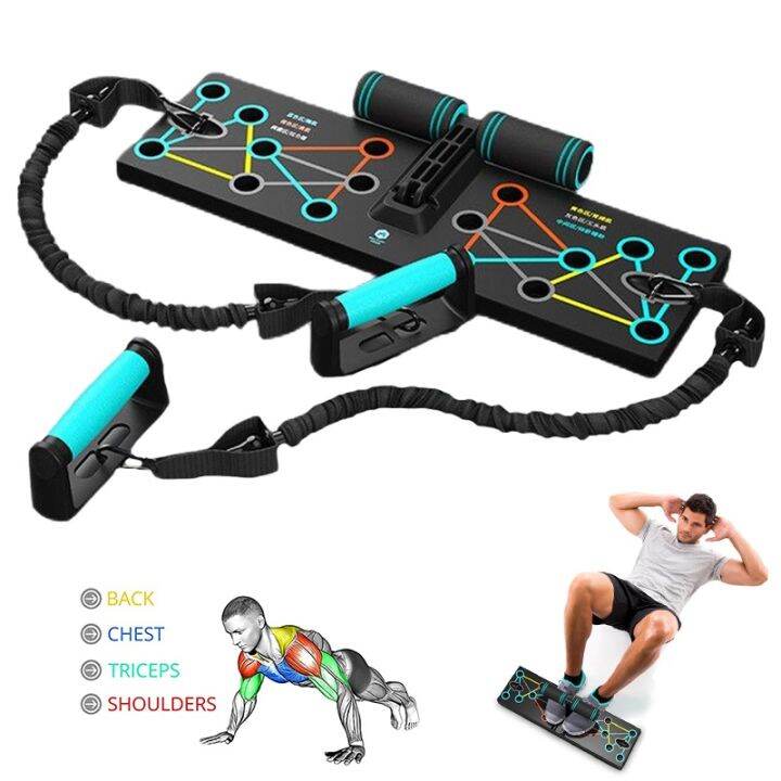 MultiFunction Push Up Board Foldable Push Up Rack Bar Pull Rope