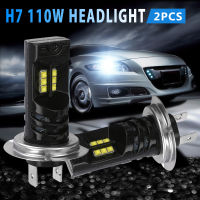 2x H7 110W 28000LM ไฟหน้ารถมอเตอร์ไซค์แบบ LED ไฟตัดหมอกหลอดไฟแคนบัสข้อผิดพลาดฟรี 6500K