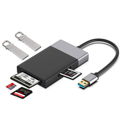 6in 1 USB 3.0การ์ดรีดเดอร์ฮับ USB3.0กับ CF XQD การ์ดความจำนักเขียนอ่านการ์ดความจำ OTG U แฟลชอะแดปเตอร์สำหรับแล็ปท็อป PC วินโดวส์แม็ค