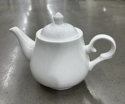 ชุดกาน้ำชา พอร์ชเลน ขนาดบรรจุ 850 ซีซี สีขาว