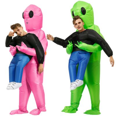 Kids Adult ET Alien Inflatable Costume Anime Suits Dress Mascot Halloween Party Cosplay Costumes For Man Woman Boys Girls