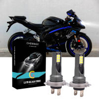 2PC H7ไฟหน้ารถมอเตอร์ไซค์แบบ LED หลอดไฟสำหรับ Suzuki GSXR600 2004 2005 2006 2007 Bright 6000K