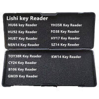 popular Lishi 2 in 1 2in1 Tool HU66 HU92 HU87 NSN14 TOY38R CY24 B106 GM37 GM39 YH35R FO38 HY17 SZ14 KW14 key reader