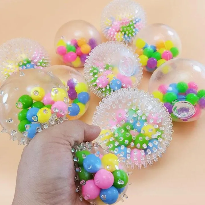 Stress Ball Stress Relief Ball With DNA Colorful Beads Inside For
