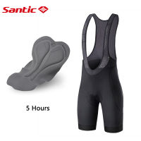 Santic กางเกงขาสั้นสำหรับขี่จักรยานผู้ชายสายรัด4D ออกกำลังกายระบายอากาศได้ใช้เวลา5ชั่วโมงสำหรับการขี่จักรยานเอี๊ยมขาสั้นสำหรับขี่จักรยาน M9C05103