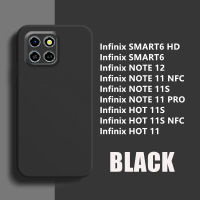 เคสโทรศัพท์นิ่มสำหรับ Infinix SMART6 HD/SMART6,เคสซิลิโคน TPU เนื้อเหลวสำหรับรุ่น HOT 12 / HOT12i / Note 12 / Note11S / Note11NFC / Note11Pro / HOT 11S NFC / HOT 11 / HOT 11S เคสหุ้มผิว Infinix HOT 11S