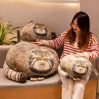 Kawaii Steppe Cat ตุ๊กตาสัตว์ Plush โยนหมอนนุ่มสบาย Office Nap Sleeping หมอน Plush ของเล่นของขวัญตุ๊กตาสำหรับเด็ก