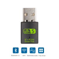 600Mbps USB WiFi Bluetooth-compatie Adapter 2in1 Dongle Dual Band 2.4G 5GHz  WiFi 5 Network Wireless Wlan Receiver DRIVER FREE  USB Network Adapters