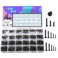 M1.2 M1.4 M1.7 M2 M2.3 Mini Screws Self Tapping Wood Screw Kit for Motherboard Laptop PC Case Assemble Repair Furniture Fittings Nails Screws Fastener