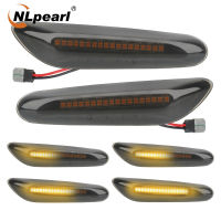 NLpearl 1คู่สำหรับ BMW E90 E91 E92 E93 E60 E87 E82 E61ข้อผิดพลาดฟรีแบบไดนามิก LED Side Marker Light DC 12V ไหลน้ำรถเลี้ยวไฟสัญญาณ Blinker โคมไฟ