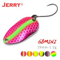 Jerry Gemini 1pc Spinning Fishing Micro Spoons Area Trout Wobble UV Colours Metal Lures Glitters Bait WholesaleLures Baits