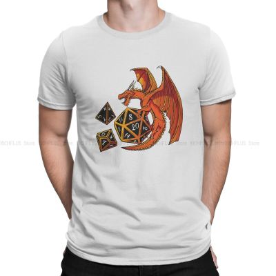 Dnd Game Newest Tshirt For Men The Dice Dragon Round Neck T Shirt Hip Hop Birthday Gifts Outdoorwear