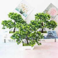 Venicenight 1 PC ไม้สนเทียมต้นไม้ Miniascape งานแต่งงานโต๊ะทำงานที่บ้าน Bonsai Decor