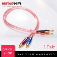 【DT】1Pair HiFi RCA to 2 Banana Speaker Cable / Audio cable  hot