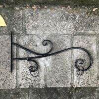 【hot】┋●☃  Metal Scroll Brackets for Door Signs Hot Sale Minimalist Office Hanging Sign  Outdoor Iron