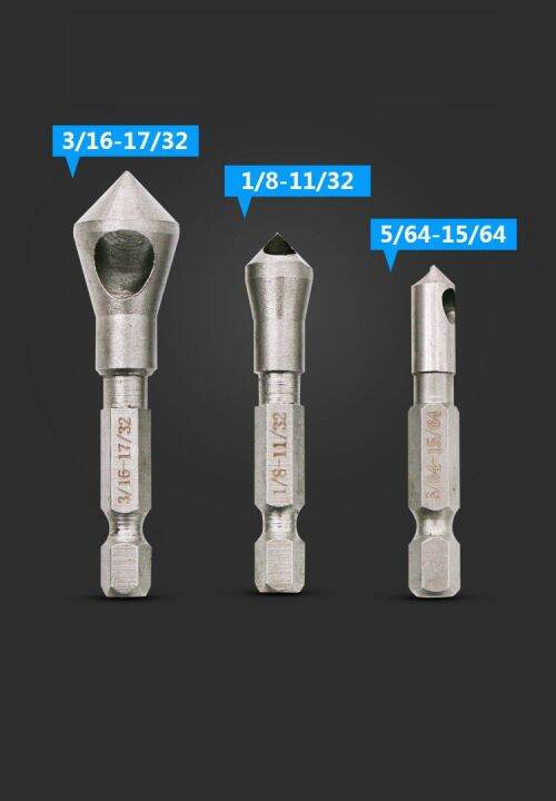 worth-buy-3ชิ้นเอชเอสเอสบิทเจาะ-countersink-เครื่องมือลบขอบเคลือบไทเทเนียมเครื่องมือช่างไม้ดอกสว่านสำหรับตัดผ่านดอกสว่านไม้โลหะ