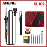 ANENG จอแสดงผลดิจิตอลเครื่องเชื่อมเหล็กไฟฟ้า SL102/SL101อุปกรณ์ช่างเชื่อมไฟฟ้าแบบพกพา220V ปรับอุณหภูมิได้