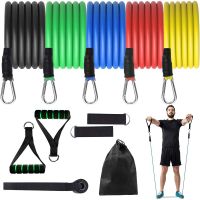 11pc Resistance Band Crossfit Resistance Band Set 11 Piece Pull Rope Fitness Body Building Equipment Fit Equip Training Exercise Exercise Bands