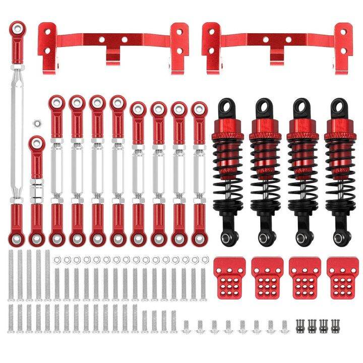 wpl-c14-c24-mn-d90-mn99s-metal-chassis-link-rod-pull-rod-mount-holder-shock-absorber-set-rc-car-upgrades-parts-accessories-power-points-switches-sav