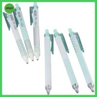 DOULI 6PCS พลาสติกสำหรับตกแต่ง กล่องใส่ปากกา สีฟ้าสีเขียว ปากกาหมึกสีดำ 0.5มม. ปากกาเจล ออฟฟิศสำหรับทำงาน