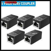 FAHEEMIDEN 1/5 Pack มืออาชีพ อินไลน์ อะแดปเตอร์ Plug And Play ตัวเชื่อมต่อ RJ45 ขั้วต่อ LAN 8P8C Cat7/Cat6/Cat5e ตัวขยายสายเคเบิลอีเธอร์เน็ต