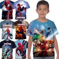 (In Stock)Iron Man T-shirt Spiderman Boys Shirts Girl Summer  Short Sleeve Casual Streetwear Clothes Children Top Tees