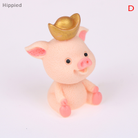 Hippied? ฟอร์จูนหมูขนาดเล็ก Figurine Fairy Garden ตุ๊กตาตกแต่งภูมิทัศน์ขนาดเล็ก