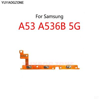 สวิตช์ปุ่มเปิด / ปิดระดับเสียงปุ่มเปิด / ปิดสายดิ้นสําหรับ Samsung Galaxy A53 5G A536B A5360