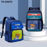 The new primary school students schoolbag lightweight ridge protection childrens backpack boy and girl bear cartoon cute