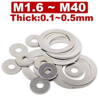 M2 M40 Ketebalan 0.1 0.2 0.3 0.5Mm 304 Baja Tahan Karat Mesin Cuci Datar Ultra Tipis Presisi Tinggi Gasket Penyesuaian Ultra Tipis Din988