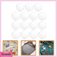 XIJIBAN 15 Pcs เครื่องประดับรองแก้ว วงกลมอะคริลิคใส กลมใส ความโปร่งใสสูง แผ่นอะคริลิคช่องว่าง คุณภาพที่ดี มัลติฟังก์ชั่ แผ่นกลมอะคริลิค บ้านในบ้าน