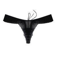 Annebra กางเกงใน ทรงจีสตริง ผ้าลูกไม้ G-String Panty รุ่น AU3-741 สีดำ