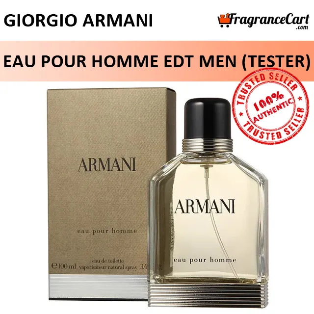 Giorgio Armani Eau Pour Homme EDT for Men (100ml Tester) Eau de Toilette  [Brand New 100% Authentic Perfume/Fragrance] | Lazada Singapore