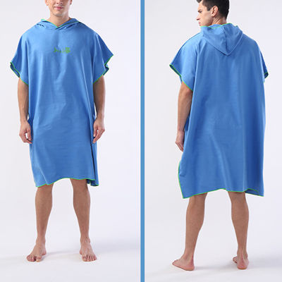 Quick-drying Microfiber Poncho Adults Towel Surf Beach Wetsuit Changing Bath Robe with Hood Watersports Activities For Men Women
